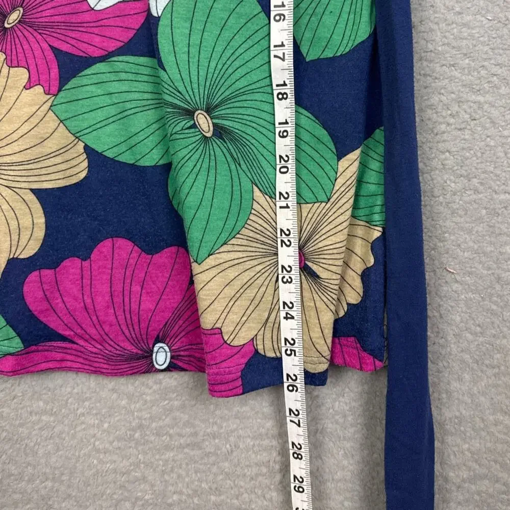 Charlotte Russe Y2K Floral Empire Waist Tunic Top Tie Back Stretch Size M Boho - Picture 6 of 8